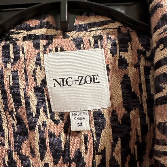 Nic+Zoe Bark Mix Blazer Open Cardigan Sweater Sz M NWT MSRP $178 - Picture 5 of 7